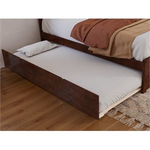AFI Urban Solid Wood Mid-Century Modern Trundle Full Size in Walnut