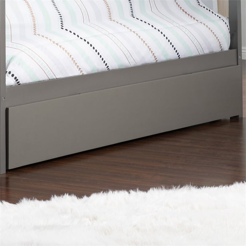 AFI Urban Full Size Solid Wood Mid-Century Modern Trundle in Gray