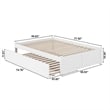 AFI Concord Full Solid Wood Platform Bed with Full Trundle in White