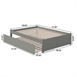 AFI Concord Full Solid Wood Platform Bed with Full Trundle in Gray