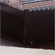 Orlando Full Wood Platform Bed with Footboard and Full Trundle in Espresso