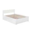 AFI Orlando Full Solid Wood Bed and Footboard with Full Trundle in White