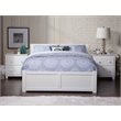 AFI Orlando Full Solid Wood Bed and Footboard with Full Trundle in White