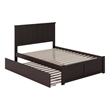 AFI Nantucket Full Solid Wood Bed with Full Trundle in Espresso