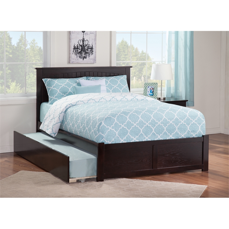 AFI Nantucket Full Solid Wood Bed with Full Trundle in Espresso