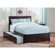 AFI Nantucket Full Solid Wood Bed with Full Trundle in Espresso