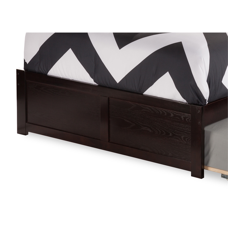 AFI Nantucket Full Solid Wood Bed with Full Trundle in Espresso