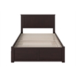 AFI Nantucket Full Solid Wood Bed with Full Trundle in Espresso