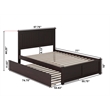 AFI Nantucket Full Solid Wood Bed with Full Trundle in Espresso