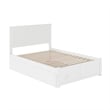 Nantucket Full Wood Platform Bed with Footboard and Full Trundle in White