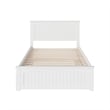 Nantucket Full Platform Bed with Matching Footboard and Full Trundle in White