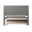Nantucket Full Platform Bed with Matching Footboard and Full Trundle in Grey