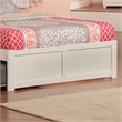 AFI Newport Full Solid Wood Bed with Full Trundle in White