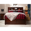 AFI Newport Full Solid Wood Bed with Full Trundle and USB Charger in Walnut