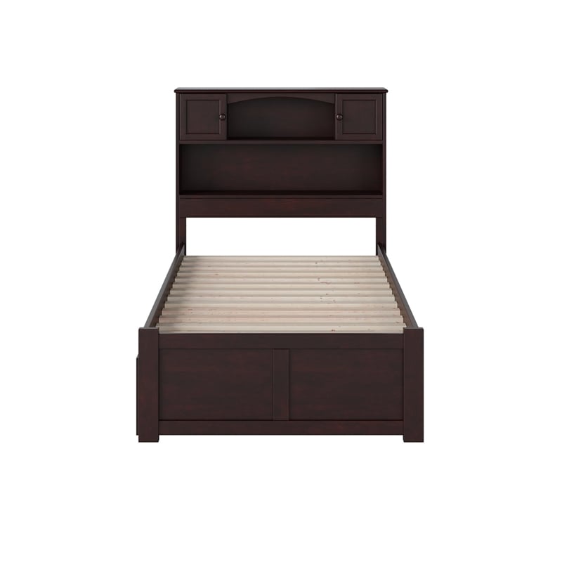 AFI Newport Full Solid Wood Bed with Full Trundle in Walnut