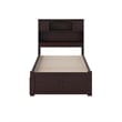 AFI Newport Full Solid Wood Bed with Full Trundle in Grey