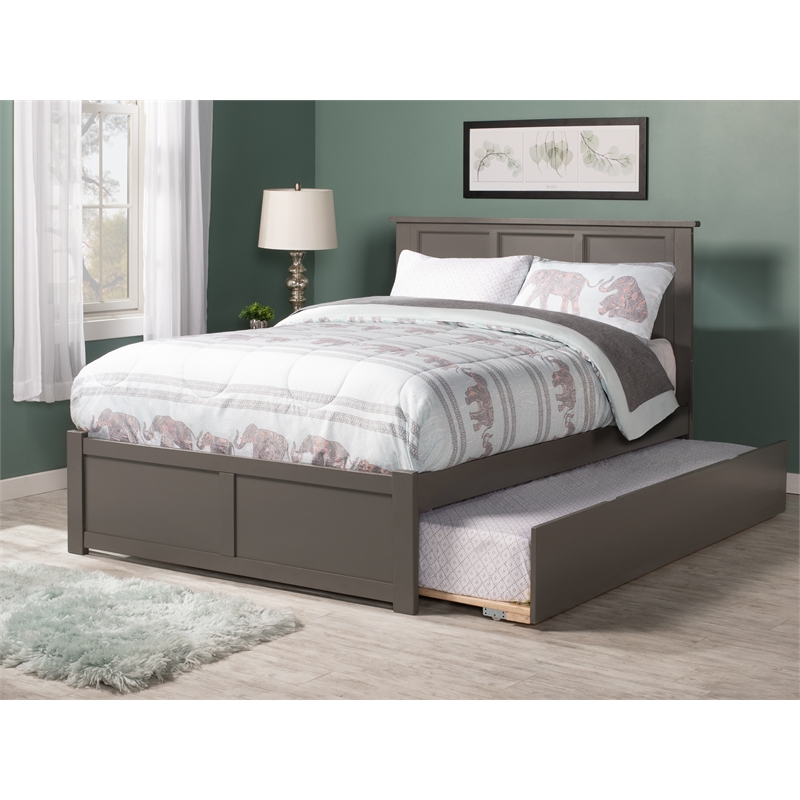 Madison full platform bed with outlet trundle