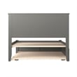 Madison Full Wood Platform Bed with Footboard and Full Trundle in Grey
