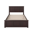 Madison Full Platform Bed with Matching Footboard and Full Trundle in Espresso