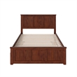 Madison Full Platform Bed with Matching Footboard and Full Trundle in Walnut