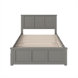 Madison Full Platform Bed with Matching Footboard and Full Trundle in Grey