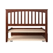 AFI Mission Full Solid Wood Bed with Full Trundle with USB Charger in Walnut