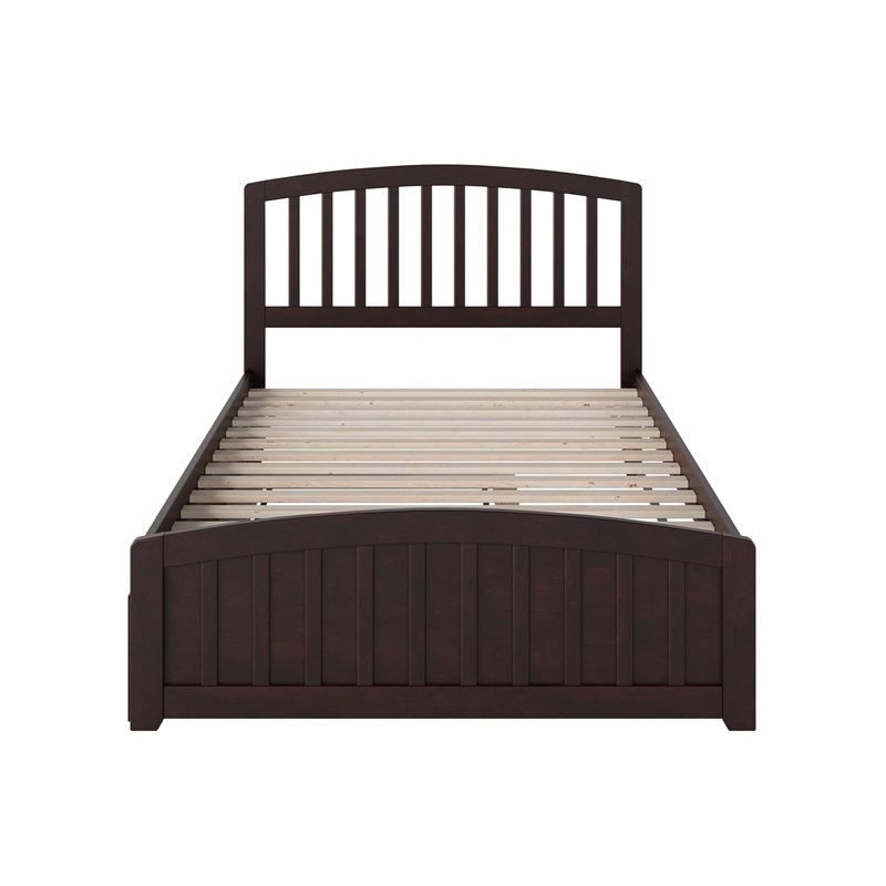 Richmond Full Platform Bed with Matching Footboard & Full Trundle in Espresso