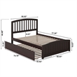 Richmond Full Platform Bed with Matching Footboard & Full Trundle in Espresso
