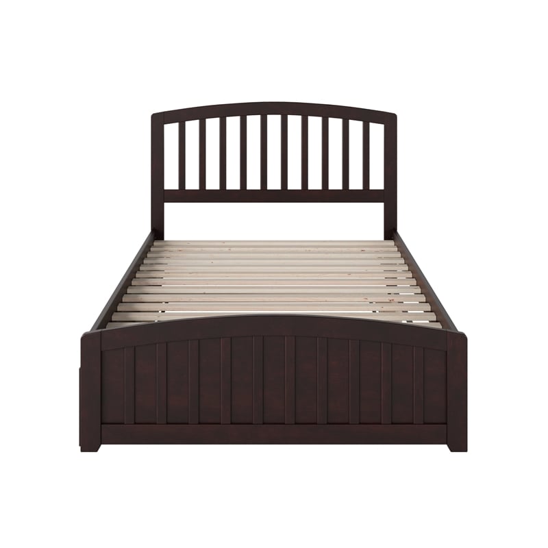 Richmond Full Platform Bed with Matching Footboard & Full Trundle in Espresso