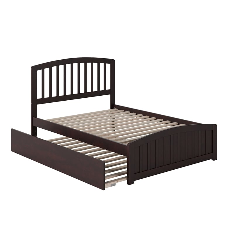Richmond Full Platform Bed with Matching Footboard & Full Trundle in Espresso