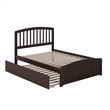 Richmond Full Platform Bed with Matching Footboard & Full Trundle in Espresso