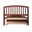 Richmond Full Wood Platform Bed with Matching Footboard & Full Trundle in Walnut