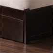 Portland Full Wood Platform Bed with Footboard and Full Trundle in Espresso
