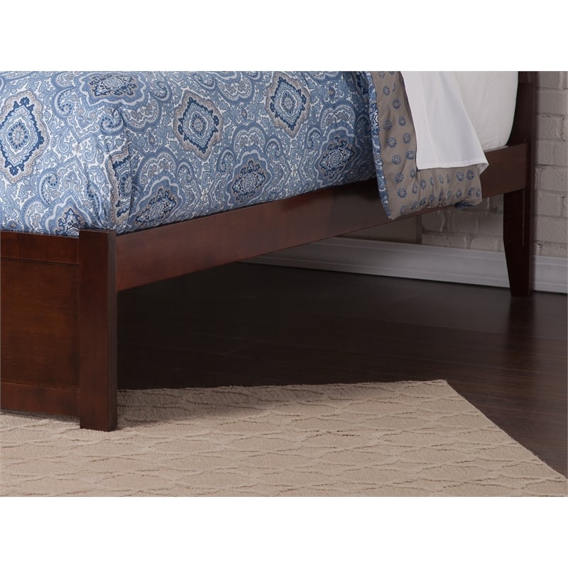 AFI Portland Full Solid Wood Bed with Full Trundle in Walnut