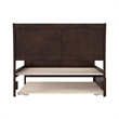 Portland Full Wood Platform Bed with Matching Footboard & Trundle in Espresso