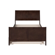 Portland Full Wood Platform Bed with Matching Footboard & Trundle in Espresso