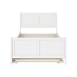 Portland Full Wood Platform Bed with Matching Footboard & Full Trundle in White