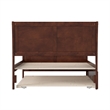 Portland Full Wood Platform Bed with Matching Footboard & Full Trundle in Walnut