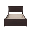 AFI Metro Solid Wood Full Bed and Footboard with Full Trundle in Espresso