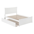 AFI Metro Solid Wood Full Bed and Footboard with Full Trundle in White