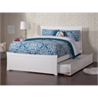 AFI Metro Solid Wood Full Bed and Footboard with Full Trundle in White