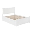 AFI Metro Solid Wood Full Bed and Footboard with Full Trundle in White
