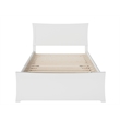 AFI Metro Solid Wood Full Bed and Footboard with Full Trundle in White
