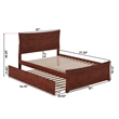 AFI Metro Solid Wood Full Bed and Footboard with Full Trundle in Walnut
