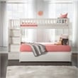 AFI Westbrook Wood Staircase Bunk Twin Over Full with Trundle in White