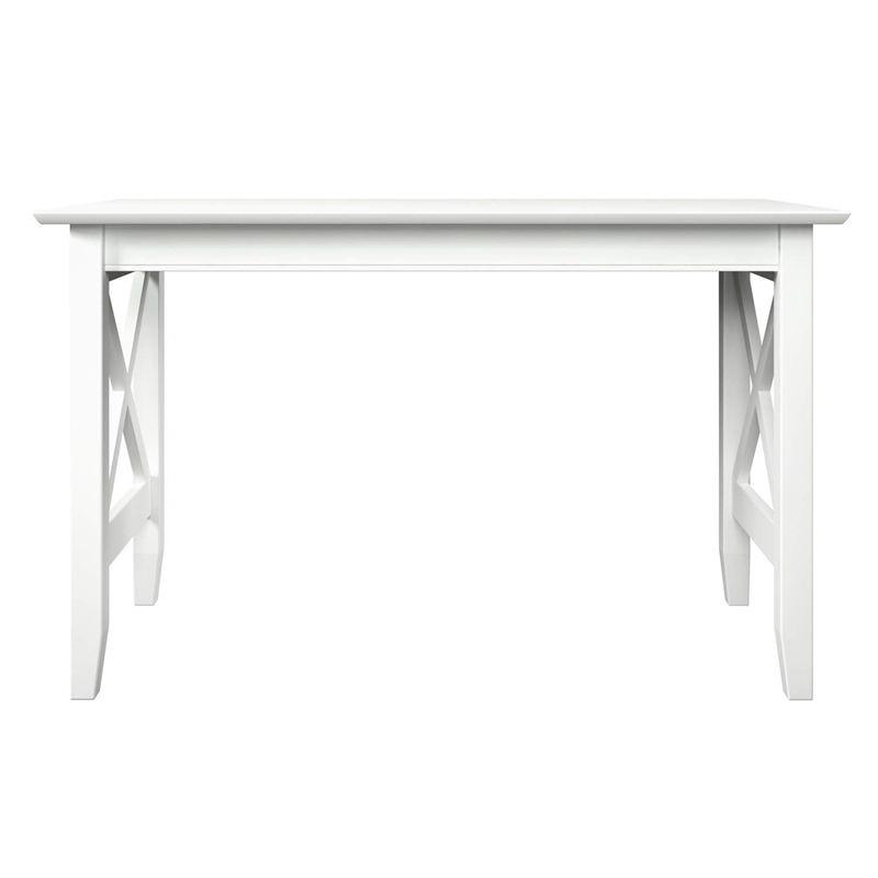 AFI Solid Wood Mid-Century Lexi Work Table with USB Charger in White