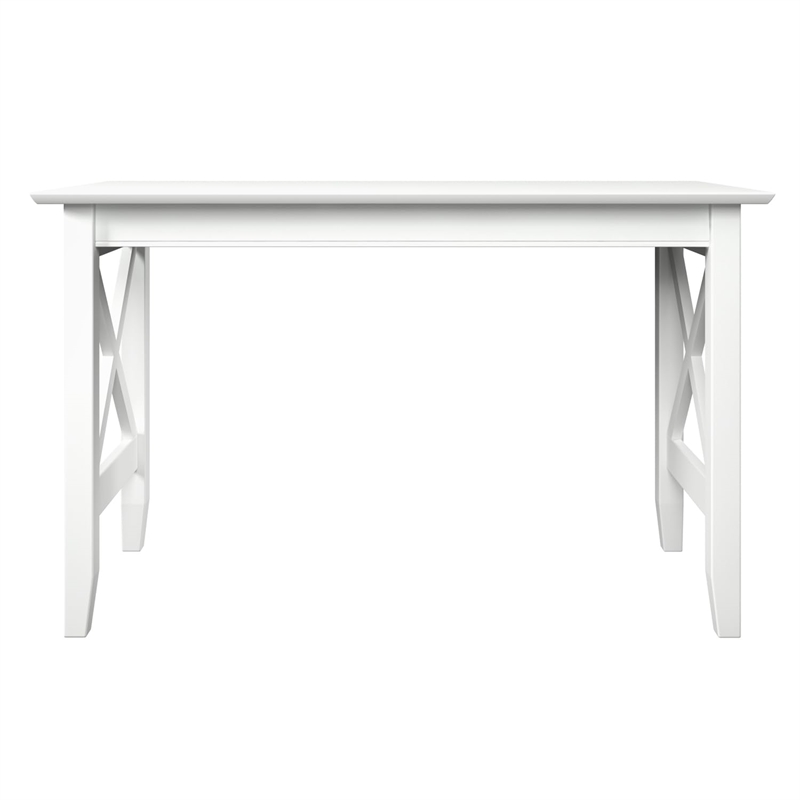 AFI Solid Wood Mid-Century Lexi Work Table with USB Charger in White