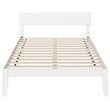 AFI Boston Solid Wood Full Size Modern Platform Bed in White