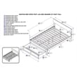 AFI Boston Solid Wood Modern Full Bed with Foot Drawer in White