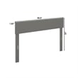 AFI Boston Solid Wood Full Size Contemporary Headboard in Gray